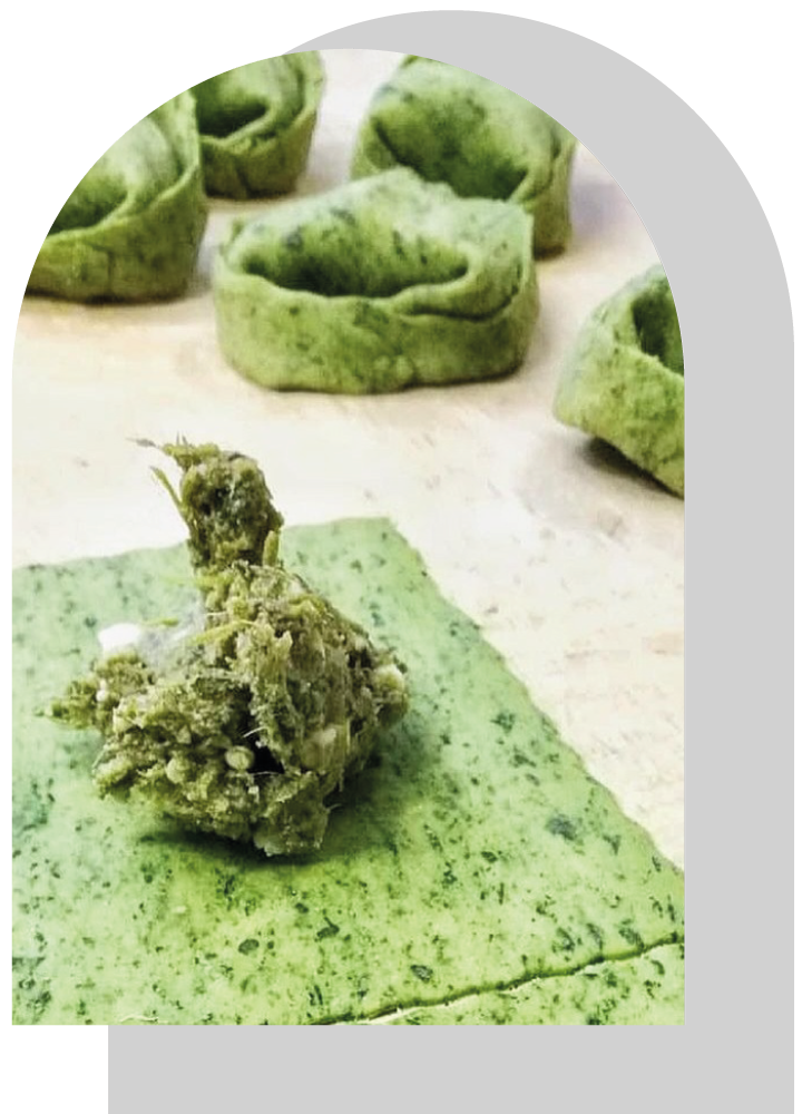 Cucina del Ristorante Raccano con ingredienti stagionali